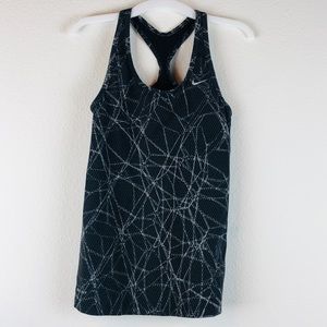 Nike artsy marble print sports tank w bra lining